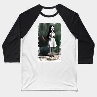 Wednesday Addams Drawing Baseball T-Shirt